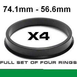 Spigot ring for alloy wheels 74.1mm ->56.6mm ― AUTOERA.LV