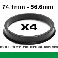 Центрирующее кольцо для алюминиевых дисков 74.1mm ->56.6mm