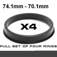 Центрирующее кольцо для алюминиевых дисков   74.1mm ->70.1mm