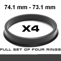 Wheel hub centring ring  74.1mm ->73.1mm