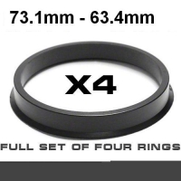 Центрирующее кольцо для алюминиевых дисков  73.1->63.4mm
