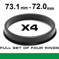 Центрирующее кольцо для алюминиевых дисков  73.1->72.0mm