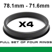 Центрирующее кольцо для алюминиевых дисков ⌀.78.1mm ->⌀71.6mm 
