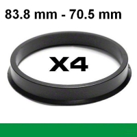Wheel hub centring ring /⌀83.8mm ->⌀70.5mm
