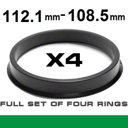 Wheel hub centring ring  ⌀112.1mm ->⌀108.5mm ― AUTOERA.LV