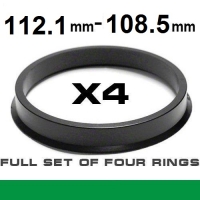 Wheel hub centring ring  ⌀112.1mm ->⌀108.5mm