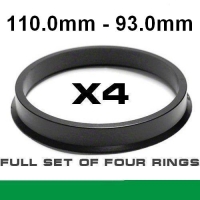 Wheel hub centring ring 110.5mm ->93.0mm