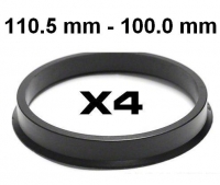 Centrējošs gredzens alumīnija diskiem  ⌀110.5mm ->⌀100.0mm
