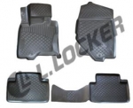 Rubber floor mats set for Infinity FX (2008-), with edges ― AUTOERA.LV