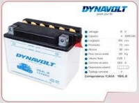 Мото аккумулятор - Dynavolt 4Аh, 12В