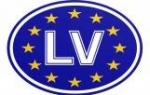 3D sticker - "LV" 80x55mm ― AUTOERA.LV