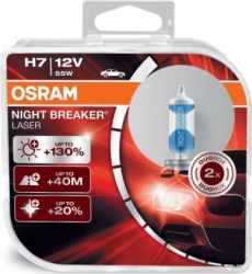 К-т ламп - H7 Osram Night breaker Laser (+130%), 55W, 12В ― AUTOERA.LV