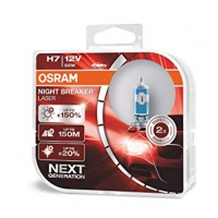 К-т ламп - H7 Osram Night breaker Laser (+150%), 55W, 12В