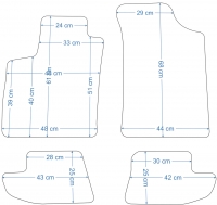 Textile floor mats set for Bentley Continental GT (2013-2022)