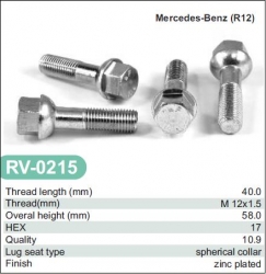 Disc screw  - Mercedes-Benz (M12X1.5X40/58/SW17) ― AUTOERA.LV