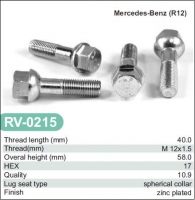 Disku skrūves - Mercedes-Benz (M12X1.5X40/58/SW17)