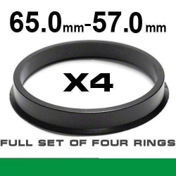 Центрирующее кольцо для алюминиевых дисков 65.0mm->57.0mm ― AUTOERA.LV