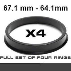 Центрирующее кольцо для алюминиевых дисков 67.1мм ->64.1мм ― AUTOERA.LV