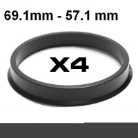 Центрирующее кольцо для алюминиевых дисков 69.1mm ->57.1мм