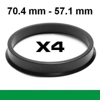 Spigot ring for alloy wheels 70.4mm ->⌀57.1mm