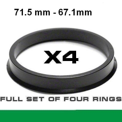 Центрирующее кольцо для алюминиевых дисков/ 71.5mm ->67.1mm  ― AUTOERA.LV