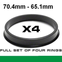Центрирующее кольцо для алюминиевых дисков 70.4mm ->65.1mm ― AUTOERA.LV