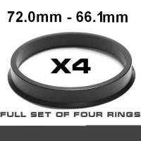 Центрирующее кольцо для алюминиевых дисков 72.0mm-66.1mm