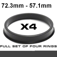 Wheel hub centring ring 72.3mm ->57.1mm