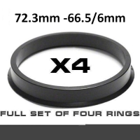 Wheel hub centring ring 72.3mm->66.5mm