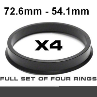 Центрирующее кольцо для алюминиевых дисков 72.6mm ->54.1mm
