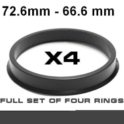 Центрирующее кольцо для алюминиевых дисков 72.6мм->66.6мм ― AUTOERA.LV