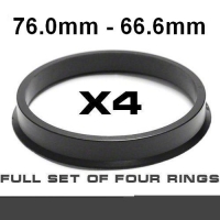 Центрирующее кольцо для алюминиевых дисков 76.0mm ->66.6mm