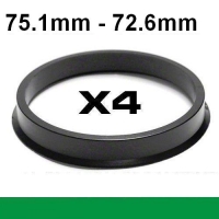 Центрирующее кольцо для алюминиевых дисков  ⌀75.1mm ->⌀72.6mm