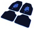 Universal floor mat set - Dragon, blue