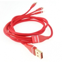 3 in 1 USB charging cable to Micro USB/ Type C / Iphone, Ipod, Ipad