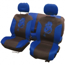 Seat cover set  "Dragon blue" ― AUTOERA.LV
