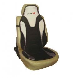 Car seat cushion, grey color with black inserts ― AUTOERA.LV