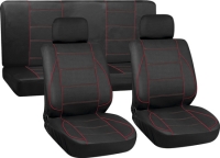 Seat covers - Super (size-midi), red/black