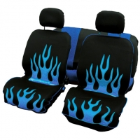 Seat cover set - Carpoint Flames Blue