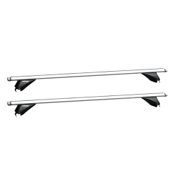 Roof mount (only for cars with integrated railings), universal, 2x135cm, with lock ― AUTOERA.LV