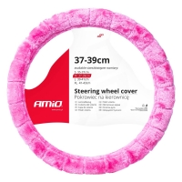 Pink steering wheel cover 37-39cm
