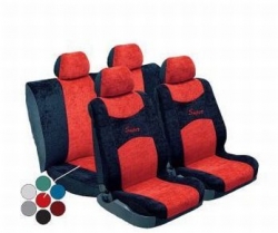 Sēdekļu pārvalku kompl. "Super", sarkans/melns ― AUTOERA.LV
