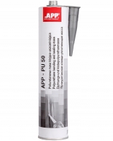 Grey Polyurethane cementing-sealing material APP PU50, 310ml. / dries hard, can be painted