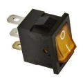 Amber Switch On/Off, 12V, 15A (interruptor)