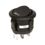 Round switch with yellow led On/Off, 12V, 16A (interruptor) ― AUTOERA.LV