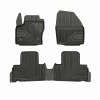 Rubber floor mats set Ford Galaxy/VW Sharan/Seat Alhambra (2010-2016), with edges 