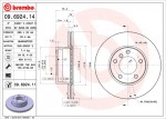 Priekšējais bremžu disks - BREMBO ― AUTOERA.LV