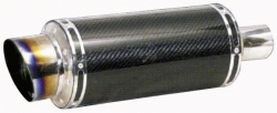 Sport muffler, carbon type, flame ― AUTOERA.LV