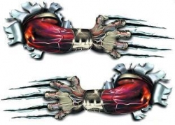 Auto uzlīme "Hand of cyborg " ― AUTOERA.LV