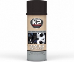 Black color rubber-type paint - K2 COLOR FLEX, 400ml. ― AUTOERA.LV